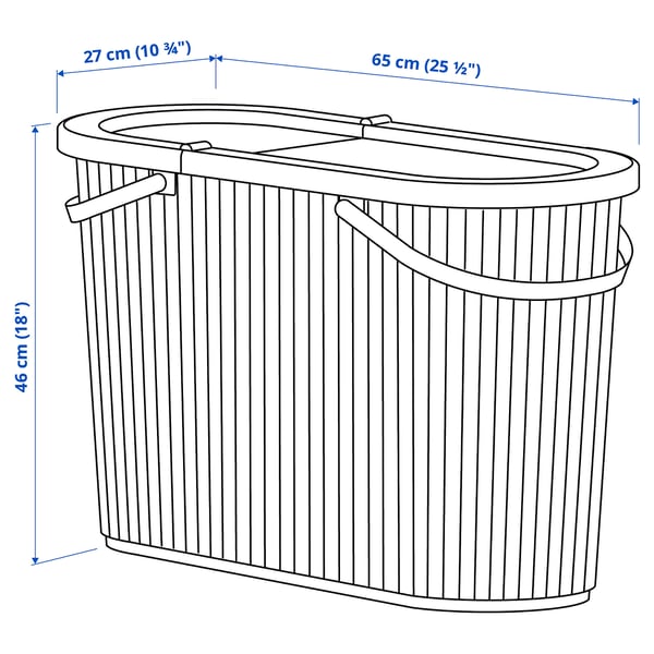 Illustration with measurements for the product: DAMMÄNG.