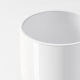 Sleek, modern white planter with smooth, glossy finish; perfect for stylish home decor.