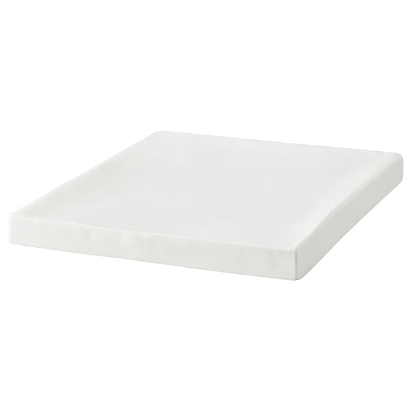 DRÖNA Lid, white textile, 39x34 cm