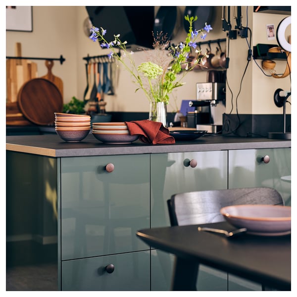 EKBACKEN Custom made worktop, black/laminate, 45.1-63.5x2.8 cm