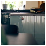 EKBACKEN Custom made worktop, black/laminate, 45.1-63.5x2.8 cm