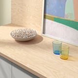 EKBACKEN Custom made worktop, plywood effect/laminate, 30-45x2.8 cm