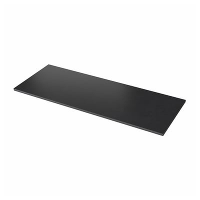 Black EKBACKEN laminate worktop, sleek, easy-clean.