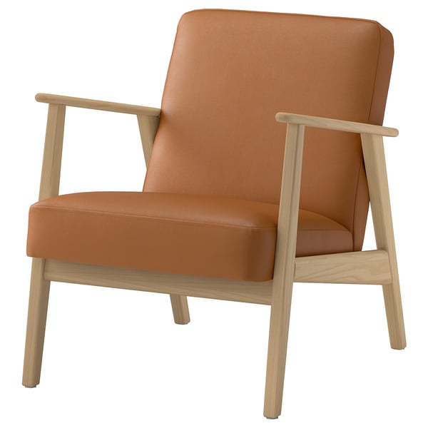 EKENÄSET Armchair, oak effect/Grann/Bomstad golden-brown