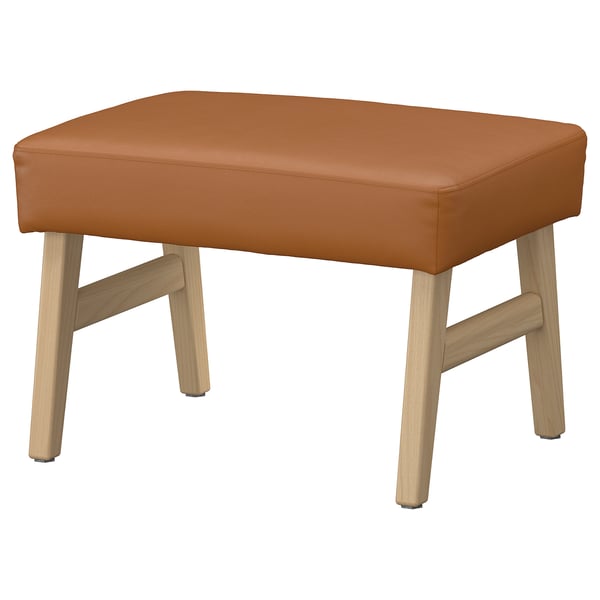 EKENÄSET Footstool, oak effect/Grann/Bomstad golden-brown