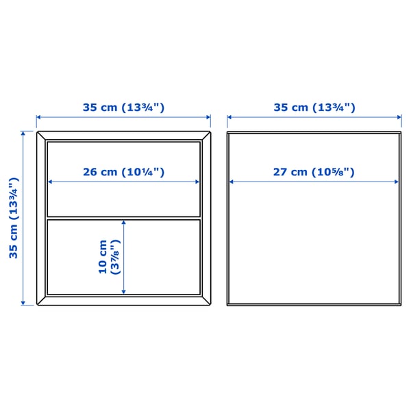 Illustration with measurements for the product: EKET.
