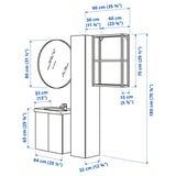 Illustration with measurements for the product: ENHET.