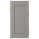 A grey ENHET cabinet door, featuring a smooth, modern design with a rectangular shape and a suitable material of fibreboard and plastic foil.