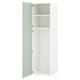 ENHET cabinet in pale grey-green with two shelves, ideal for storage.