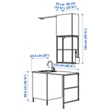 Illustration with measurements for the product: ENHET.