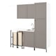 Option: ENHET grey laundry unit: 2 cabinets, sink, counter, laundry bags, chrome tap.