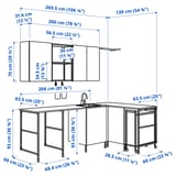 Illustration with measurements for the product: ENHET.