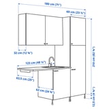 Illustration with measurements for the product: ENHET.