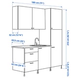 Illustration with measurements for the product: ENHET.
