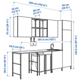 Illustration with measurements for the product: ENHET.