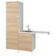 Option: Modern light wood kitchen unit with sink and faucet.
