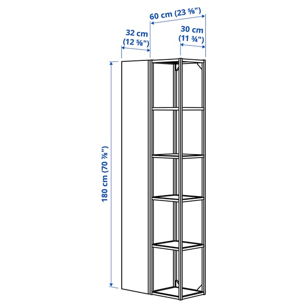 Illustration with measurements for the product: ENHET.