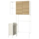 Option: ENHET storage: white & wood, shelves, cabinet, laundry bag