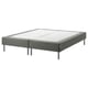 Option: An ikea espevar grey bed frame, rectangular with metal legs.