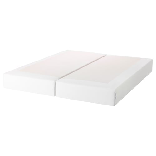 White ESPEVÄR mattress base, rectangular, with removable cover.