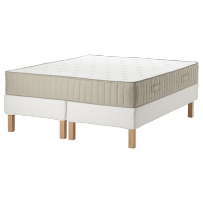 Espevar/vatnestrom mattress set, white, foam and cotton, square, modern design.