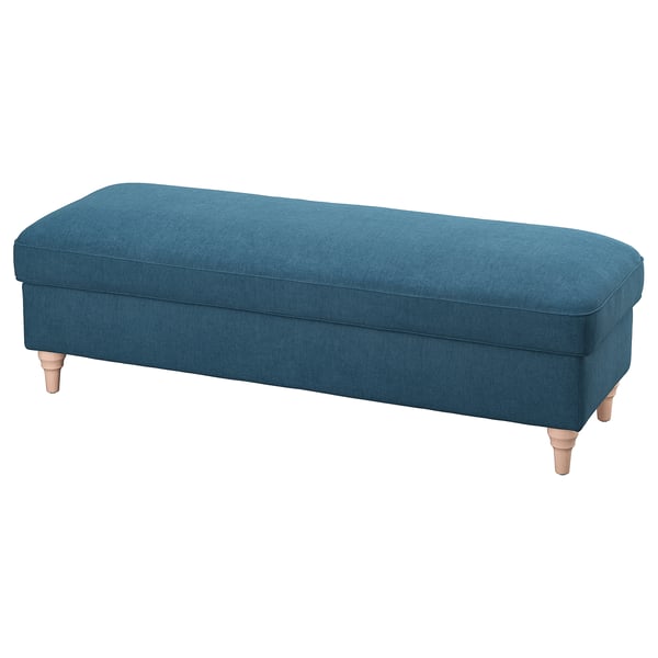 ESSEBODA bench, blue, fabric, rectangular, storage.
