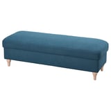 ESSEBODA bench, blue, fabric, rectangular, storage.