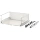 Option: EXCEPTIONELL white drawer with metal slides; modern handle-free design.
