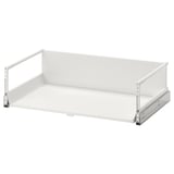EXCEPTIONELL white drawer, sleek & handle-free, metal runners, soft-close.
