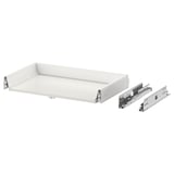 A white EXCEPTIONELL kitchen drawer with sleek, handle-free design and built-in runners.
