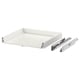 Option: EXCEPTIONELL white minimalist drawer set. Includes drawer and runners, full extension with push-to-open feature.