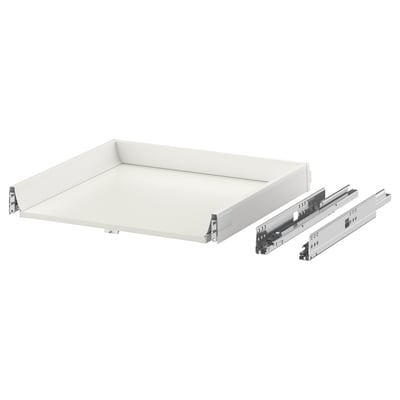 EXCEPTIONELL white minimalist drawer set. Includes drawer and runners, full extension with push-to-open feature.