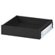 Option: A KNIVSHULT dark gray drawer with a sleek, modern design, featuring smooth surfaces and metal runners.