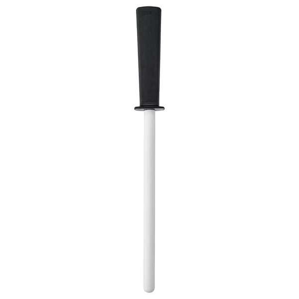 FLAKSA: black & white porcelain knife sharpener. Sleek & functional design.