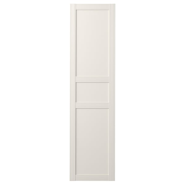FLISBERGET door, white, panel design, 3 panels, subtle grooves, matte finish.