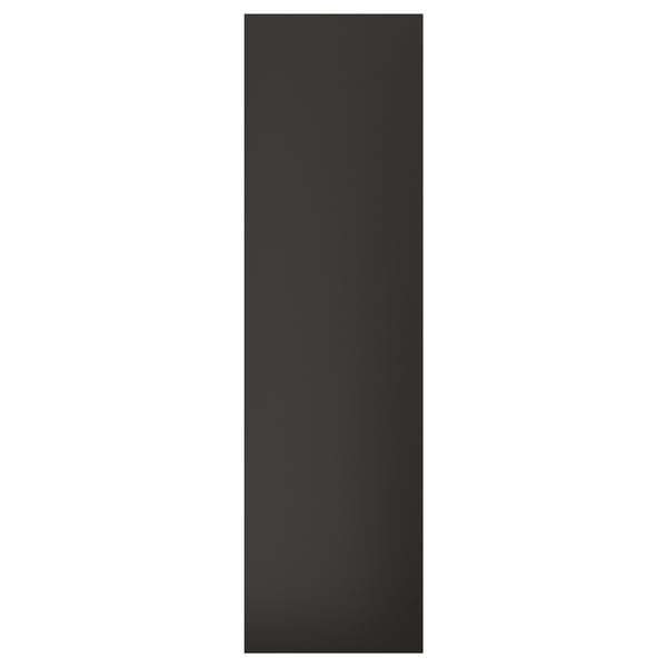 Black kitchen cover panel, rectangular, sleek design, recycled materials.