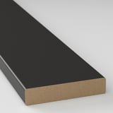 Black kitchen trim, sleek and polished. Perfect for finishing cabinets, concealing wires.