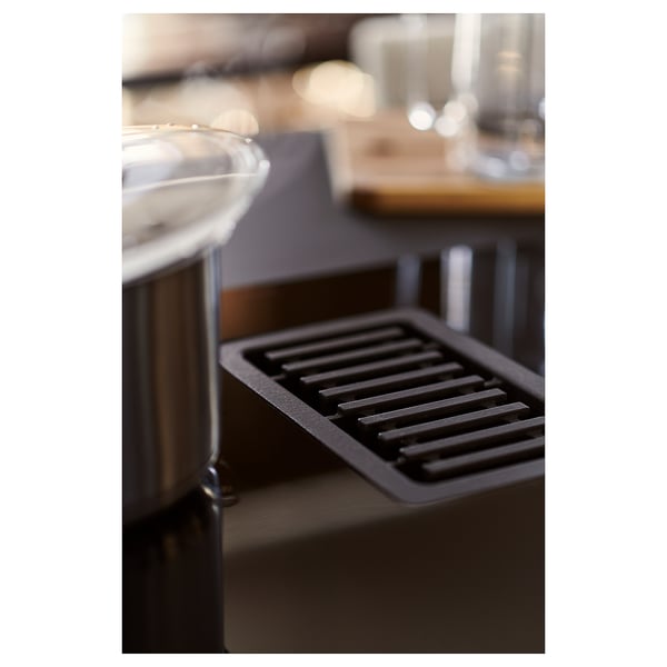 FÖRDELAKTIG Induction hob/integrated extractor, IKEA 700 black, 83 cm