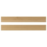 FORSBACKA oak veneer drawer fronts, warm brown, rectangular, classic beveled edges.