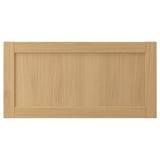 FORSBACKA oak veneer drawer front, classic design with beveled edges.