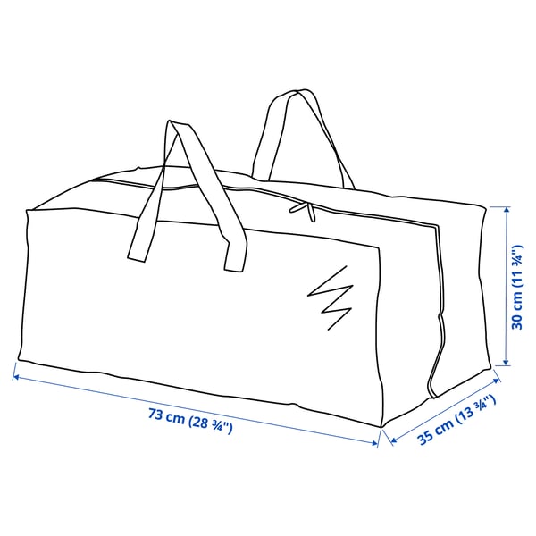 Illustration with measurements for the product: FRAKTA.