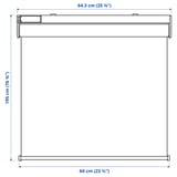 Illustration with measurements for the product: FYRTUR.