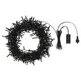 Image GETKÅL led light set. Black with small white lights. Includes control box and plug.