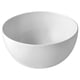 Option: White gokvallå porcelain bowl, round, embossed geometric pattern.