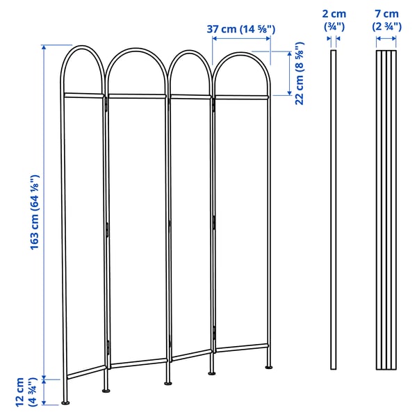 Illustration with measurements for the product: GRÅFJÄLLET.