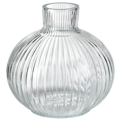 GRÅSPARV Vase, clear glass, 10 cm