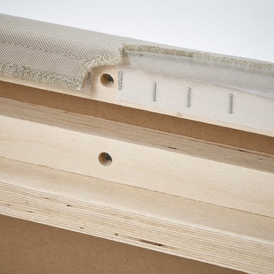 GRYSNA Cover bed frame, Vissle beige/multicolour, 90x200 cm