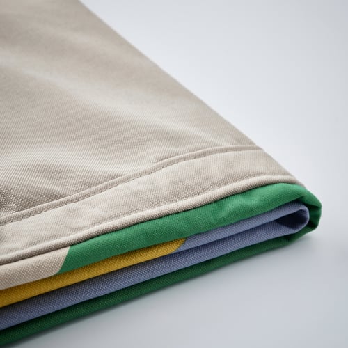 GRYSNA Cover bed frame, Vissle beige/multicolour, 90x200 cm
