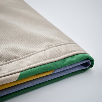 GRYSNA Cover bed frame, Vissle beige/multicolour, 90x200 cm