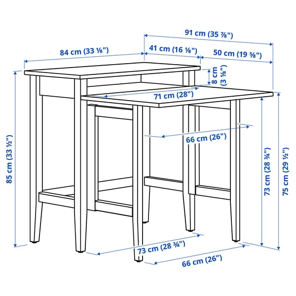 GULLABERG / BRYTNING Desk and chair, white/beige, 84x41 cm
